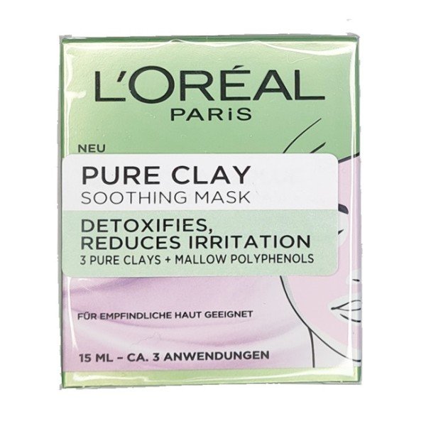 Loreal Absolute Pure Clay Skin Soothing Face Mask 15ml X 6 - Image 1