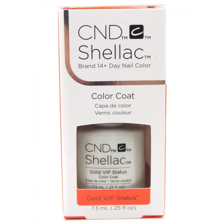 CND20Shellac20Color20Coat20Gold20VIP20Status.jpg CND Shellac Color Coat Gold VIP Status X 12 - Image 1