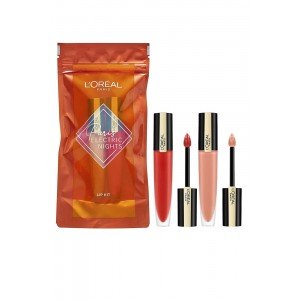 Loreal Rouge Signature Paris Electric Nights Lip Kit Duo X 3