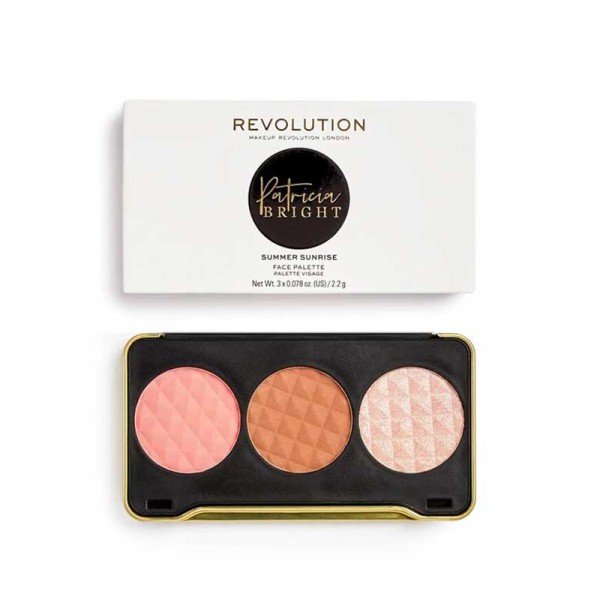 Revolution Patricia Bright Summer Sunrise Face Palette X 3 Revolution Patricia Bright Summer Sunrise Face Palette X 3 - Image 1