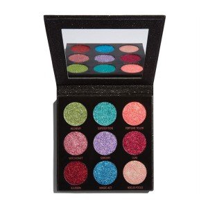 Revolution Pressed Glitter Eyeshadow Palette Abracadabra X 3