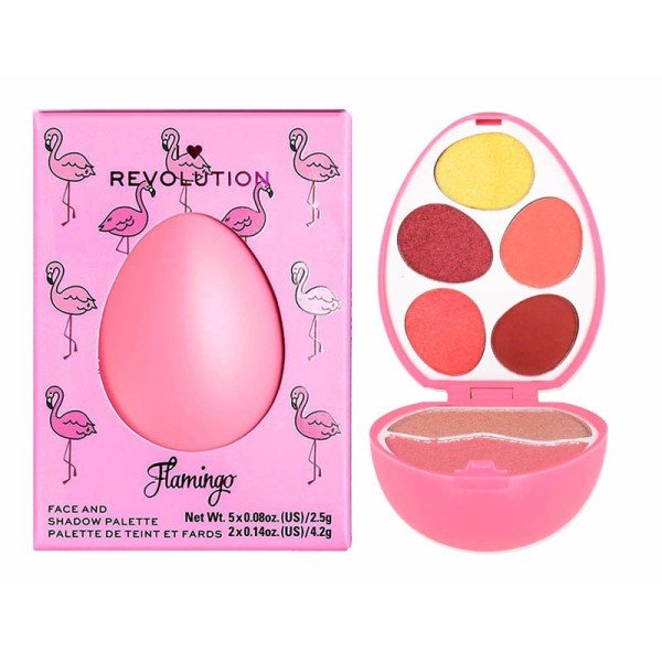 Revolution Flamingo Egg Face And Shadow Palette X 6 Revolution Flamingo Egg Face And Shadow Palette X 6 - Image 1