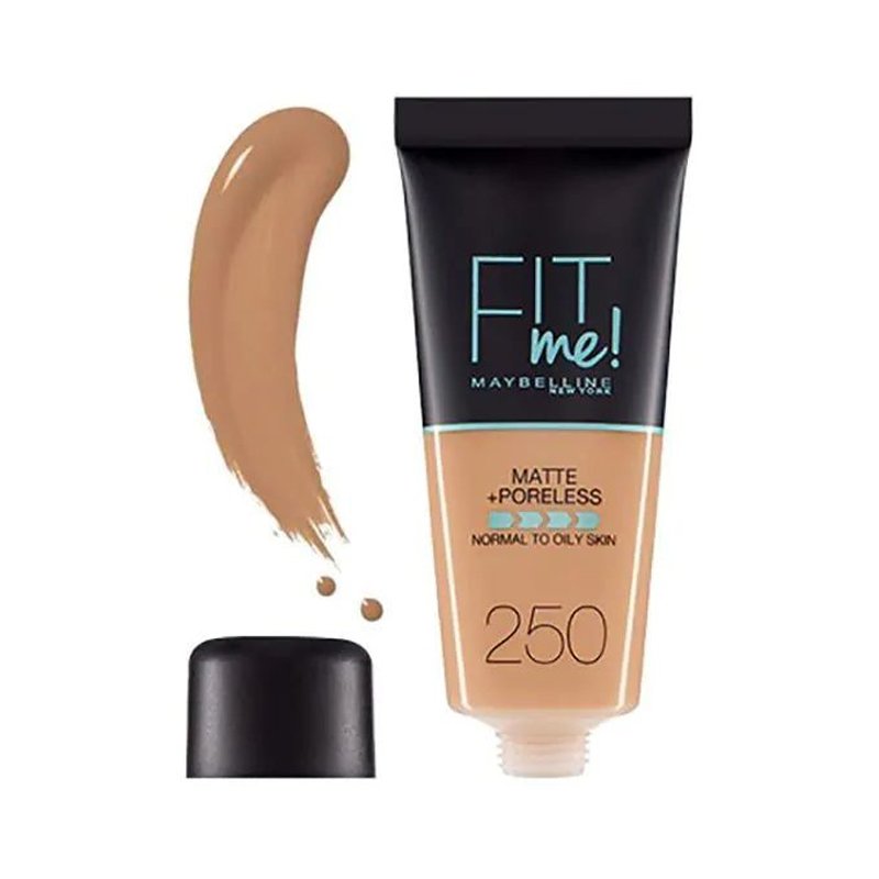 Maybelline Fit Me Matte & Poreless Foundation 250 Sun Beige X 3 Maybelline Fit Me Matte & Poreless Foundation 250 Sun Beige X 3 - Image 1