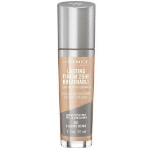 Rimmel Lasting Finish Breathable Foundation 201 Classic Beige X 3