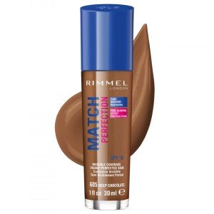 Rimmel Match Perfection Foundation 605 Deep Chocolate X 3