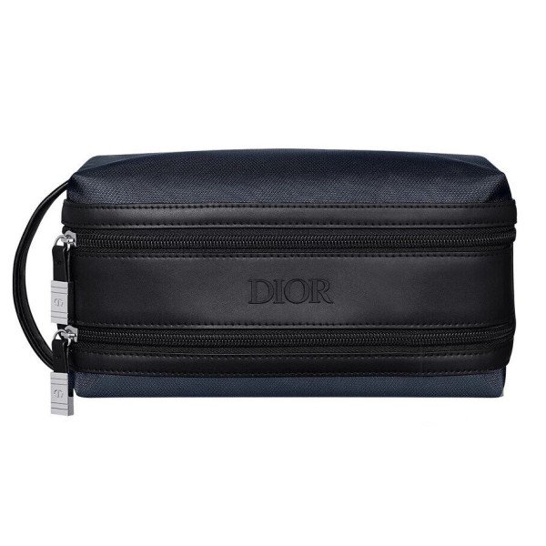 Dior Cosmetic Bag Dior Black Blue Cosmetic Toiletry Bag - Image 1