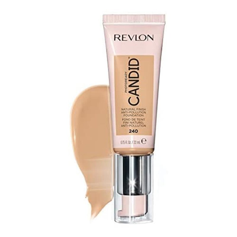 Revlon Photoready Candid Natural Finish Foundation 240 Natural Beige X 3 This foundation is medium to buildable coverage with a natural finish.