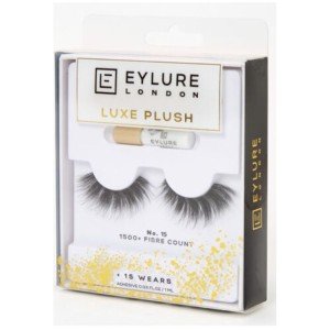 Eylure Luxe Plush No. 15 Eye Lashes 1500+ Fibre Count X 3