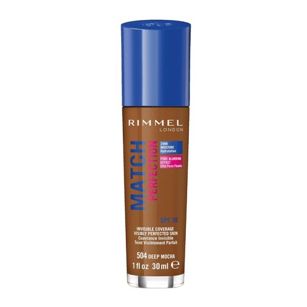 Rimmel Match Perfection Foundation 504 Deep Mocha X 3 Rimmel Match Perfection Foundation 504 Deep Mocha X 3