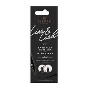 Eylure Line & Lash 3-in-1 Lash Glue, Eyeliner and Wing Stamp X 4
