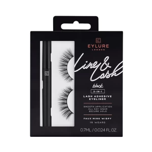 Eylure Line & Lash Kit 2-in-1 Lash Black Glue Eyeliner X 4