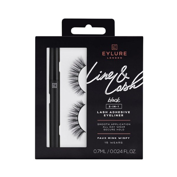 Eylure Line & Lash Kit 2-in-1 Lash Black Glue Eyeliner X 4 Eylure Line & Lash Kit 2-in-1 Lash Black Glue Eyeliner X 4