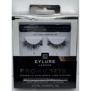 Eylure Promagnetic No.117 Fluttery Light Natural Fiber False Eyelashes X 4