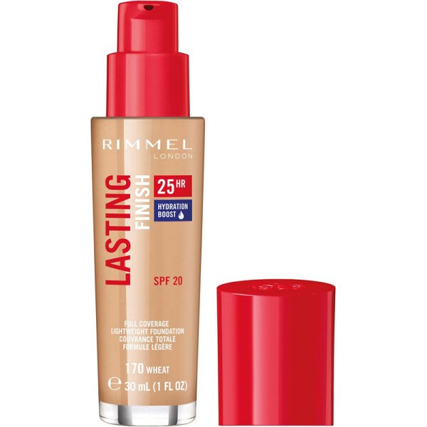 Rimmel Lasting Finish 25H Foundation 30ml 170 Wheat Rimmel Lasting Finish 25H Foundation 30ml 170 Wheat