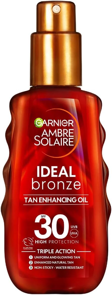 Garnier Ambre Solaire Ideal Bronze SPF30 Tan Enhancing Protection Oil 150ml Garnier Ambre Solaire Ideal Bronze SPF30 Tan Enhancing Protection Oil 150ml X 6 - Image 1