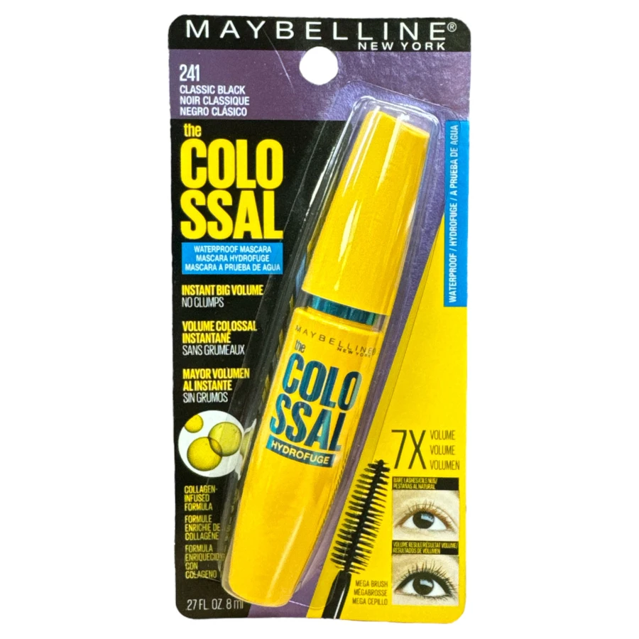 Maybelline The Colossal Mascara Classic 241 Black Waterproof Maybelline The Colossal Mascara 241 Classic Black Waterproof X 6 - Image 1