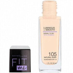 Maybelline Fit Me Foundation 105 Natural Ivory 30ml X 3