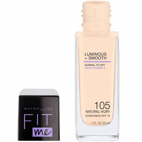 Maybelline Fit Me Foundation 105 Natural Ivory 30ml Maybelline Fit Me Foundation 105 Natural Ivory 30ml X 3 - Image 1