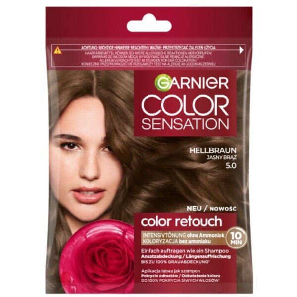 Garnier-Color-Sensation-Szampon-5-0-Light-Brown Garnier Color Sensation Color Retouch 50 Light Brown X 6 - Image 1