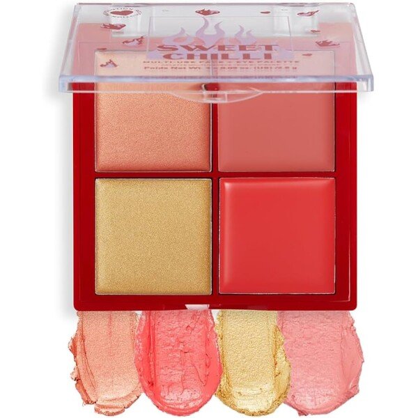 I Heart Revolution Sweet Chilli Cream Blush & Highlight Quad I Heart Revolution Sweet Chilli Cream Blush & Highlight Quad X 6 - Image 1