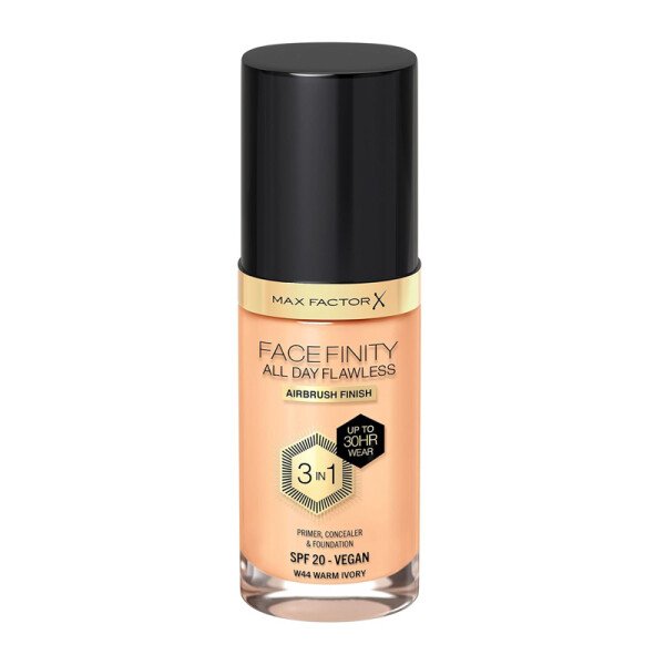 Max Factor Facefinity All Day Flawless 3in1 Foundation 44 Warm Ivory 30ml X 3 Max Factor Facefinity All Day Flawless 3in1 Foundation 44 Warm Ivory 30ml X 3