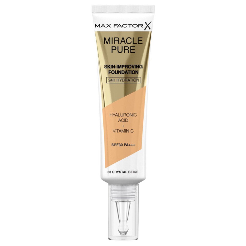 Max Factor Miracle Pure Foundation 33 Crystal Beige X 3