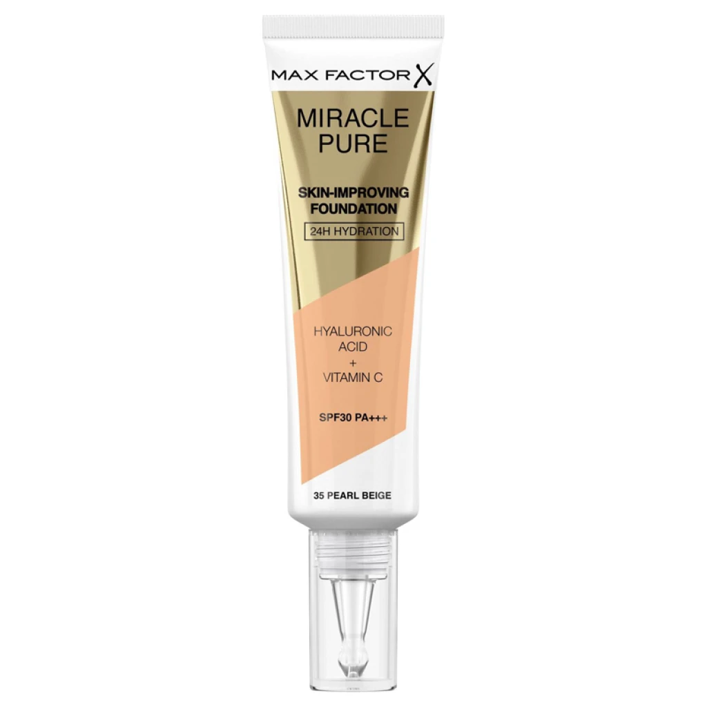 Max Factor Miracle Pure Foundation 35 Pearl Beige X 3