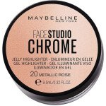 Maybelline Face Studio Chrome Jelly Highlighter 20 Metallic Rose X 3