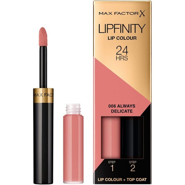 Max Factor Lipfinity Lip Colour 006 Always Delicate X 3 Max Factor Lipfinity Lip Colour 006 Always Delicate X 3