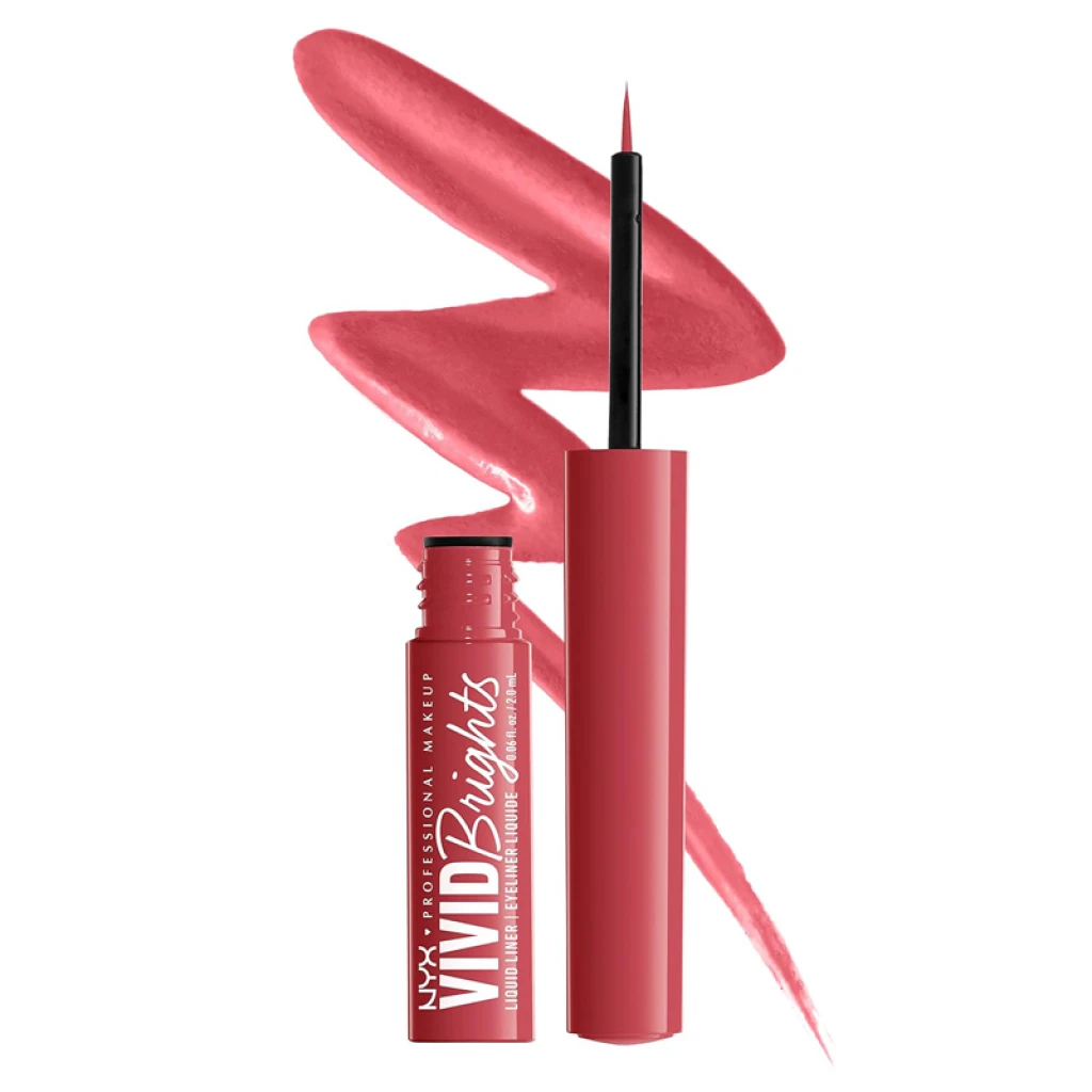 NYX Vivid Brights Liquid Liner On Red X 3