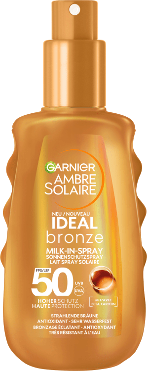 Garnier Ideal Bronze Milk-in-Spray SPF 50 Sun Protection Spray 150ml Garnier Ideal Bronze Milk-in-Spray SPF 50 Sun Protection Spray 150ml X 6 - Image 1