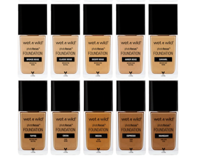 Wet N Wild Foundation Wet N Wild Photo Focus Foundation Assorted X 6 - Image 1