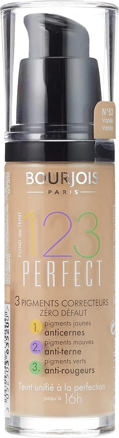 Bourjois 123 Perfect Foundation 52 Vanilla Bourjois 123 Perfect Foundation 52 Vanilla X 3 - Image 1