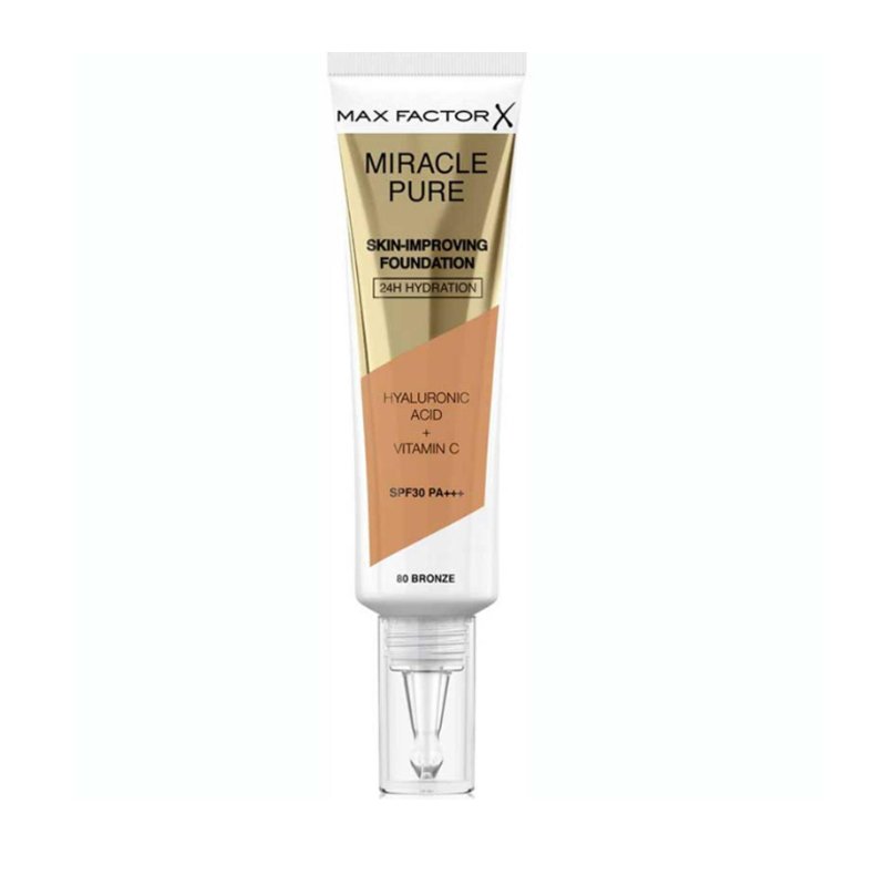 Max Factor Miracle Pure Foundation 30ml 80 Bronze X 3 Max Factor Miracle Pure Foundation 30ml 80 Bronze X 3