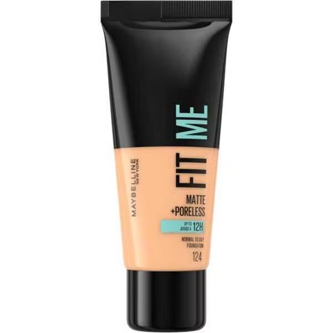 Maybelline Fit Me Matte & Poreless Foundation 124 Soft Sand Maybelline Fit Me Matte & Poreless Foundation 124 Soft Sand X 3 - Image 1