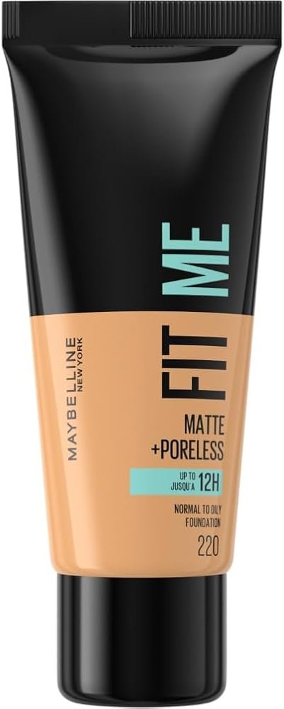 Maybelline Fit Me Matte & Poreless Foundation 220 Natural Beige Maybelline Fit Me Matte & Poreless Foundation 220 Natural Beige X 3 - Image 1