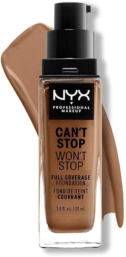NYX Cant Stop Wont Stop 24 Hour Foundation Warm Mahogany NYX Can't Stop Won't Stop 24 Hour Foundation Warm Mahogany X 4 - Image 1